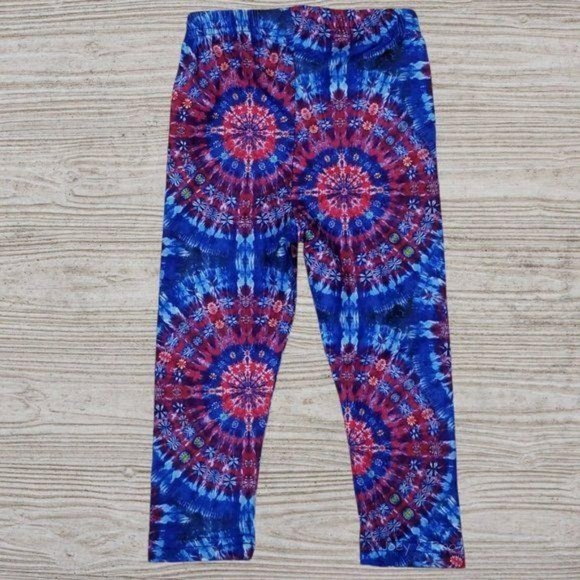 Blue High Low Tunic Tie Dye Leggings & Scarf Set - Picture 4 of 4
